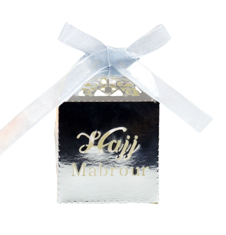 Scatola di Caramelle Traforata Hajj Mabrour Carta Perlata Scatola Regalo Con Nastro Taglio Laser Scatole di Cioccolato