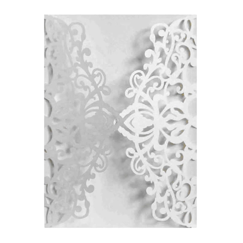 Elegant Laser Cut Hochzeitseinladungen Perlpapier Hohl Blumen Design Einladungskarten Hüllen Für Hochzeit Brautdusche Geburtstag Party