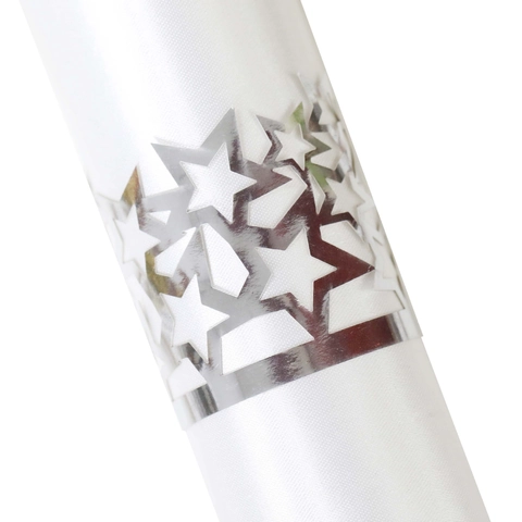 Laser Cut Hollow Star Paper Napkin Ring Holder Pentagram Table Decoration For Wedding Party Birthday Banquet Decoration