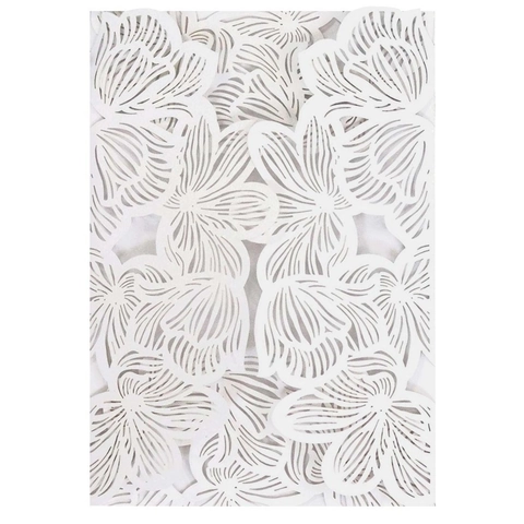 Elegant Laser Cut Hollow Floral Wedding Invitations Pearl Paper Greeting Cards For Marriage Party Celebration Event Cards