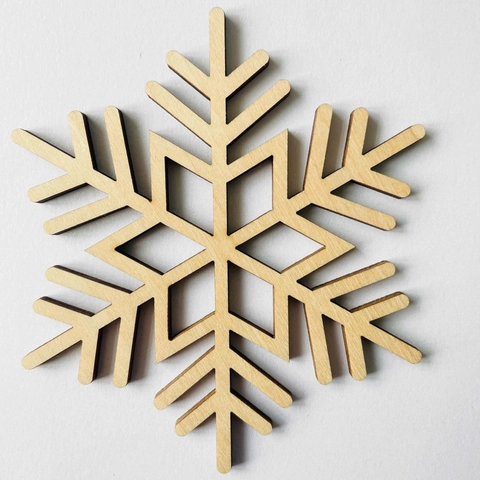 Christmas Snowflake Wooden Coaster Laser Cut Hollow Out Heat Resistant Non-Slip DIY Place Mat Home Kitchen Table Decor