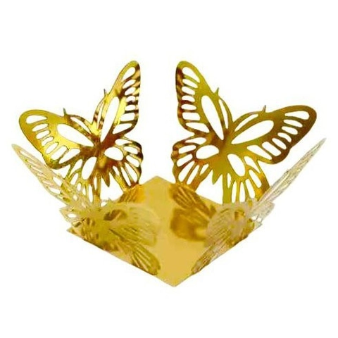 Decorazioni per Torte a Farfalla Riflettenti a Specchio per Matrimoni e Feste Eleganti Decorazioni Scatola Dessert in Carta