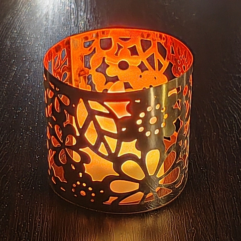 Laser Cut Paper Lampshades Hollow Floral Pattern Mirror Pearlescent Paper LED Votive Candle Wraps Wedding Party Decor