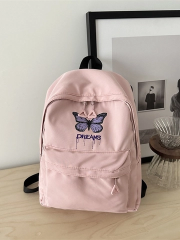 Kids Cute Butterfly Print Backpack Lightweight Nylon School Bag For Primary Students Casual DREAMS Printed Rucksack