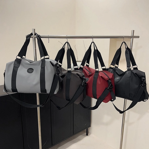 Bolsa de Viaje de PU para Mujer Gran Capacidad Urbana Minimalista Impermeable Bolso de Mano Equipaje de Fin de Semana Deporte Diario