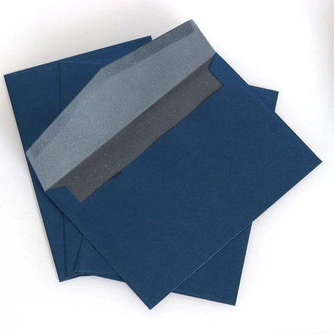 Marineblau 150G Perlmuttpapier Umschlag Westlicher Stil Quadratisch Rechteckig Grußkarten Verpackung Einladungskarten Für Business Hochzeit