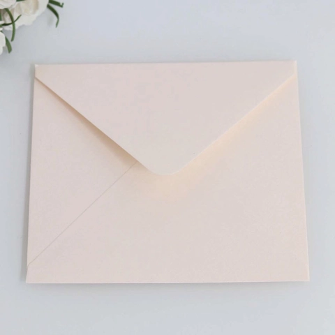 Elegant Pearlescent Paper Envelopes For Wedding Invitations Light Pink V-Flap Greeting Card Packaging Envelopes