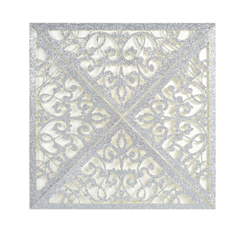 European Laser Cut Hollow Wedding Invitation Cards Square Glitter Cardstock Invitations For Wedding Party Celebration