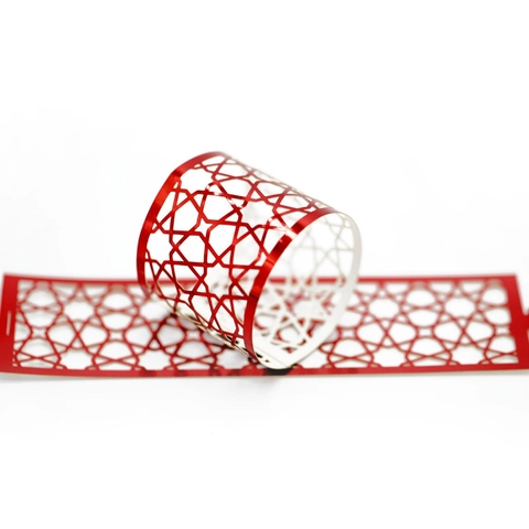 Reflective Paper Napkin Ring Laser Cut Geometric Hollow Star Pattern For Wedding Party Table Decoration Banquet