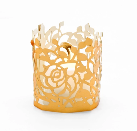 Paralume in Carta con Intaglio a Laser Rosa Traforata per Candele LED Decorazione Tavolo Matrimonio Festa di Compleanno