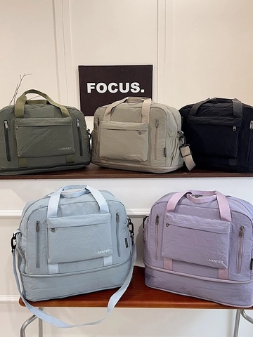Borsa da Viaggio Donna Grande Capacità Borsa da Viaggio in Poliestere per Weekend Palestra Sportiva Borsone Casual