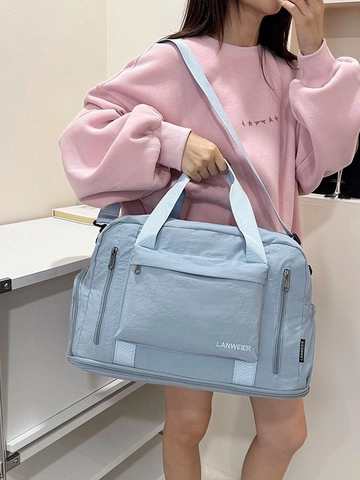 Borsa da Viaggio Donna Grande Capacità Borsa da Viaggio in Poliestere per Weekend Palestra Sportiva Borsone Casual