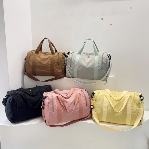 Damen Reisetasche Große Kapazität Nylon Wasserdicht Fitness Sporttasche Handtasche Mit Trocken Nass Trennung Schultertasche Duffle Bag