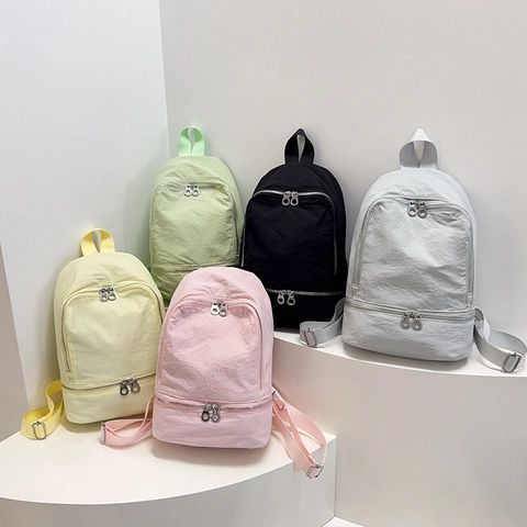 Minimalistischer Nylon Rucksack Große Kapazität Schultasche Für Studenten Leicht Wasserdicht Reise Doppel Schulter Tasche Für Jugendliche