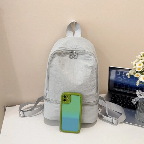 Minimalistischer Nylon Rucksack Große Kapazität Schultasche Für Studenten Leicht Wasserdicht Reise Doppel Schulter Tasche Für Jugendliche
