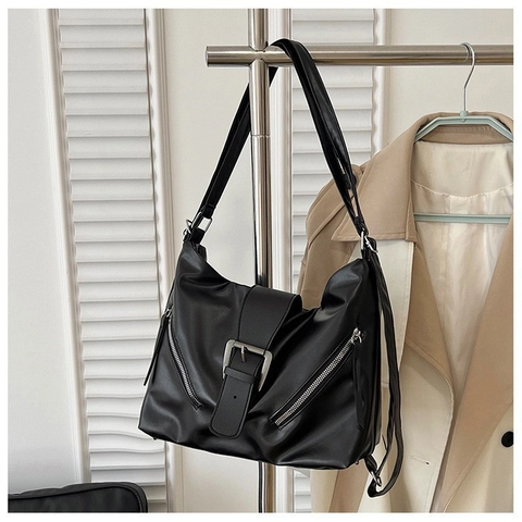 Retro Suede Tote Bag Large Capacity Women Shoulder Crossbody Bag Minimalist Commuter Bag Autumn Winter Fashion Bag