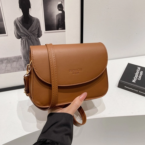 Women Minimalist PU Leather Crossbody Bag Fashion Bags Embossed Small Square Bag With Adjustable Shoulder Strap Gold Hardware