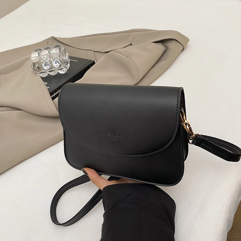 Women Minimalist PU Leather Crossbody Bag Fashion Bags Embossed Small Square Bag With Adjustable Shoulder Strap Gold Hardware