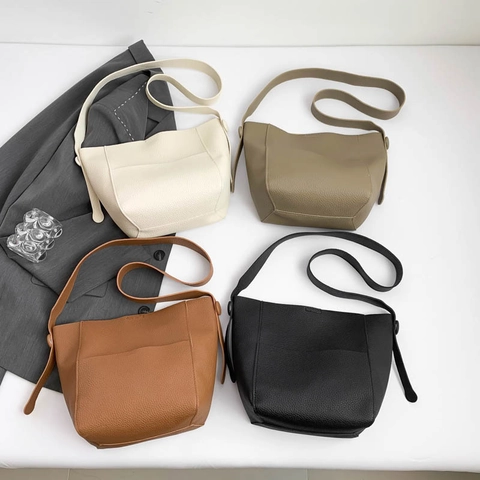 Grote Capaciteit Suède PU Leer Emmer Tas voor Dames Lychee Patroon Schouder Crossbody Tote Tas Minimalistische Handtas