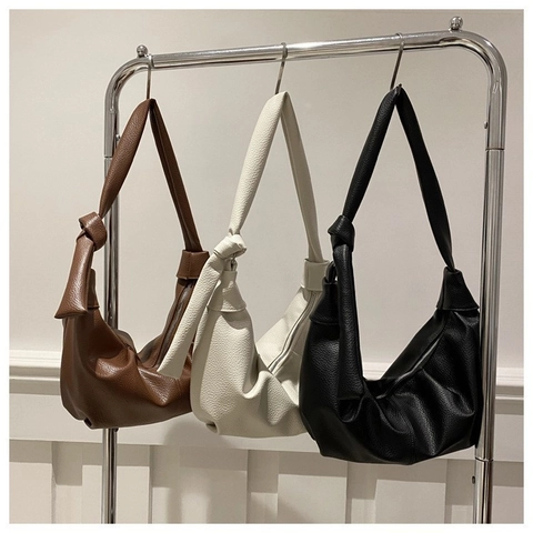 Bolso de Hombro de Cuero Sintético de Gran Capacidad para Mujer Vintage Patrón de Lichi Bolso Hobo Casual