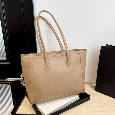 Women's Large Capacity Tote Bag Minimalist PU Leather Shoulder Handbag Casual Commute Shopper Bag For Daily Office Work