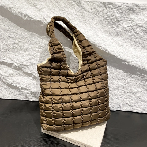 Große Kapazität Gesteppte Puffer Tote Bag Mode Wolke Bubble Schultertasche Urban Minimalistisch Casual Damen Handtasche Leinwand
