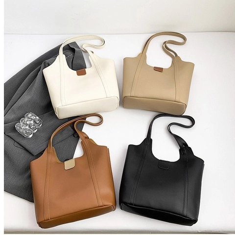 Sac Fourre-tout Minimaliste en Daim pour Femmes Sac à Épaule Grande Capacité Avec Pochette Assortie Navette Décontracté Sac