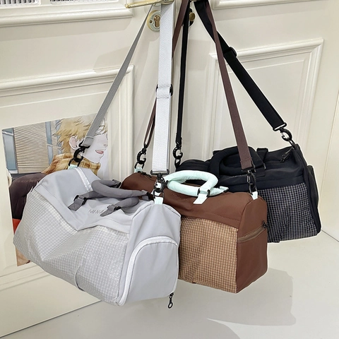 Große Kapazität Nylon Wasserdicht Fitness Reisetasche Für Damen Herren Sport Gym Duffel Bag Mit Unabhängigem Schuhfach