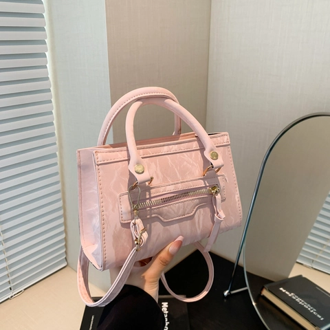 Fashion Women's Synthetic Leather Small Square Bag With Tassel Marble Pattern Handbag Crossbody Shoulder Bag For Commute Daily
