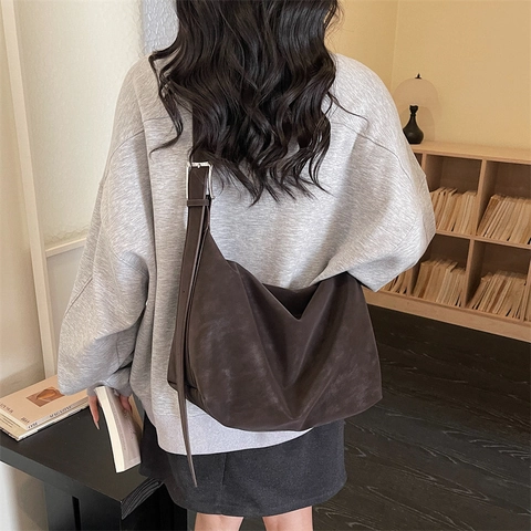 Damen Vintage Flanell Umhängetasche Große Kapazität Tote Bag Mit Breitem Verstellbarem Riemen Casual Schultertasche Täglich