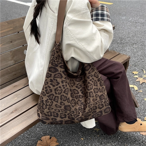 Bolso Tote de Estampado de Leopardo para Mujer Gran Capacidad Vintage Cuero Sintético Bolso de Hombro Viaje Cremallera Hobo Bolso de Mano Moda Diario