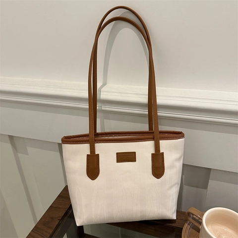 Borsa Tote da Donna di Grande Capacità Borsa a Tracolla in Camoscio Minimalista per Lavoro Pendolarismo Quotidiano Trama a Onde