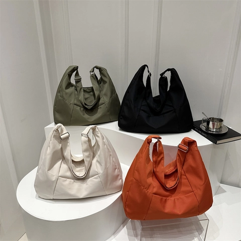 Sac Fourre-Tout en Toile de Grande Capacité pour Femmes Sac à Épaule Décontracté Minimaliste Avec Bandoulière Réglable Sac Hobo