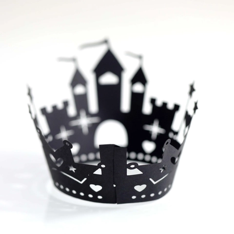 Lasergeschnitten Schloss Silhouette Cupcake Manschetten Hohl Herz Stern Kuchen Dekorative Bordüren Für Hochzeit Halloween Geburtstag Party