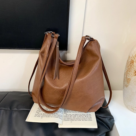 Damen Große Kapazität PU Leder Tote Bag Mode Minimalistische Umhängetasche Multifunktionale Rucksack Reißverschluss