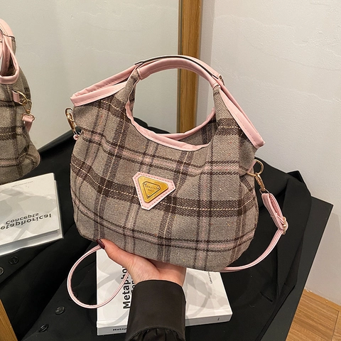Vintage Patchwork Large Capacity Shoulder Bag Fashion Women Handbag Stylish Crossbody Tote Bag Commuting Versatile Purse