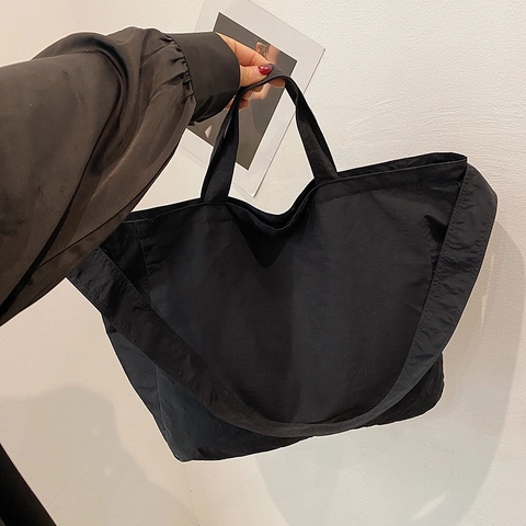 Bolso Tote de Gran Capacidad para Mujer Tejido Compuesto Bolso de Hombro Casual Tendencia Callejera Puntadas Bolso Mensajero