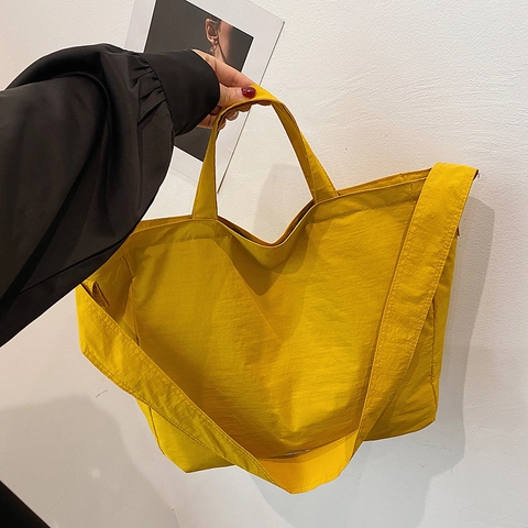 Bolso Tote de Gran Capacidad para Mujer Tejido Compuesto Bolso de Hombro Casual Tendencia Callejera Puntadas Bolso Mensajero