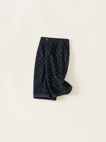 Mädchen Casual Herz Print Baumwollmischung Hose Elastischer Bund Weites Bein Gerade Hose Für Herbst Winter Alltag