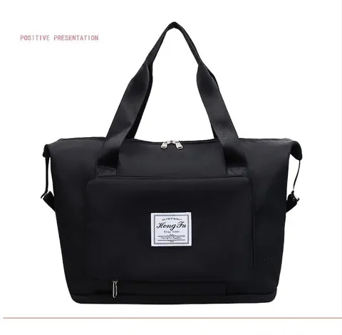 Sac de Voyage Grande Capacité en Polyester Sac de Sport Extensible Avec Séparation Sec Humide Fourre-tout de Week-end pour Yoga Fitness Vacances