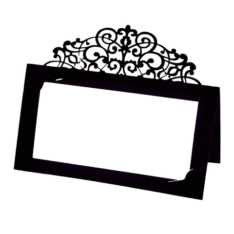 Élégantes Cartes de Table Dentelle Découpées au Laser Cartes de Nom de Mariage Papier Perlé Ajouré Européen Fête