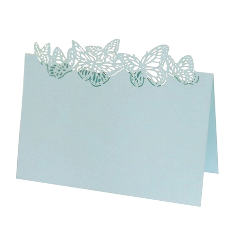 Marque-places Papillon Découpés au Laser Cartes de Nom en Papier Nacré pour Mariage Banquet Fête Décoration de Table