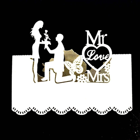 Elegant Laser Cut Hollow Out Place Cards Pearlescent Paper Wedding Table Name Cards For Party Banquet Dinner Decoration Butterfly Heart Design