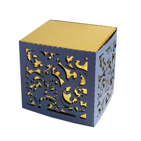 Laser Cut Hollow Wedding Favor Candy Box European Style Square Paper Gift Box For Wedding Party Chocolate Treats Packaging