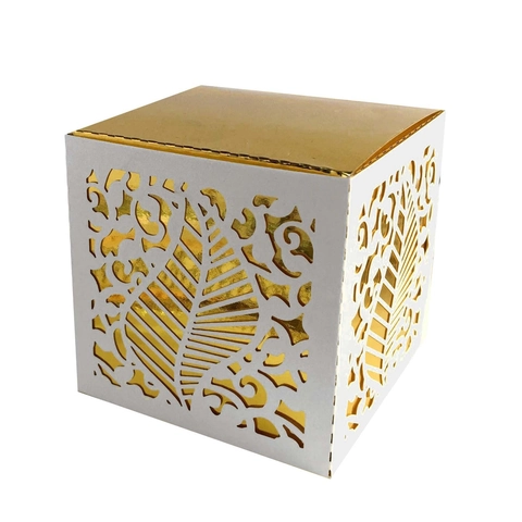 European Style Laser Cut Hollow Vine Leaf Pearl Paper Favor Box Elegant Wedding Party Candy Gift Packaging Box