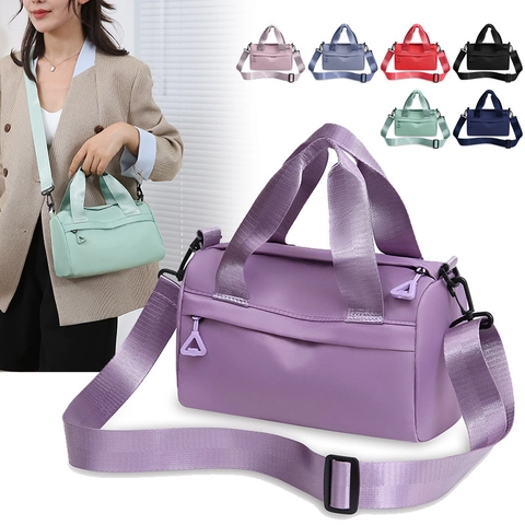 Women Casual Oxford Cloth Crossbody Bag Multi Zipper Small Square Handbag Water Resistant Nylon Shoulder Bag For Girls Daily Travel