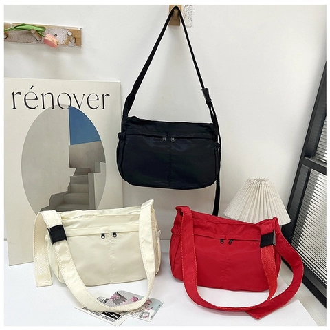 Damen Große Kapazität Nylon Umhängetasche Japanisch Lässig Kuriertasche Mehrfachtaschen Crossbody Tote Tasche Für Arbeit Schule Reise
