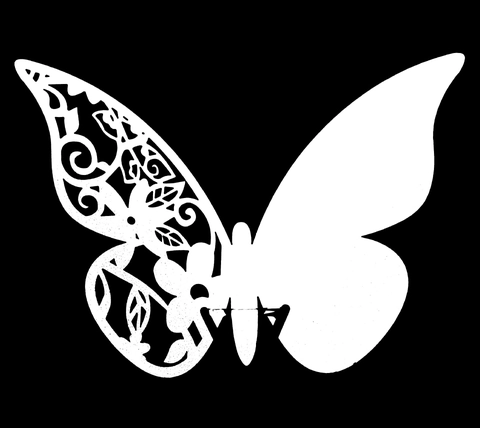 Laser Cut Butterfly Place Cards For Wedding Party Table Decoration Hollow Pearlescent Paper Wine Glass Card Event Decor
