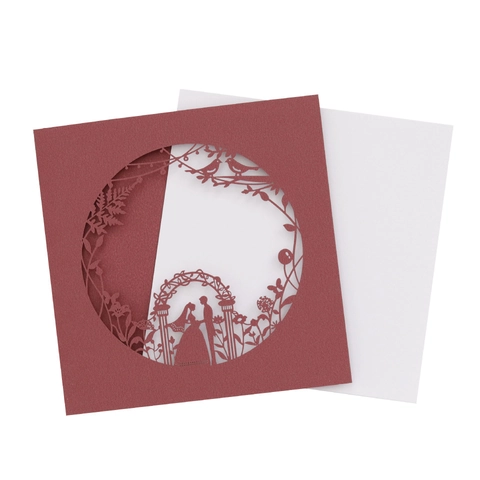 Elegant European Laser Cut Wedding Invitation Cards Pearlescent Paper Hollow Greeting Card With Blank Inner Sheets For Marriage Celebration Party