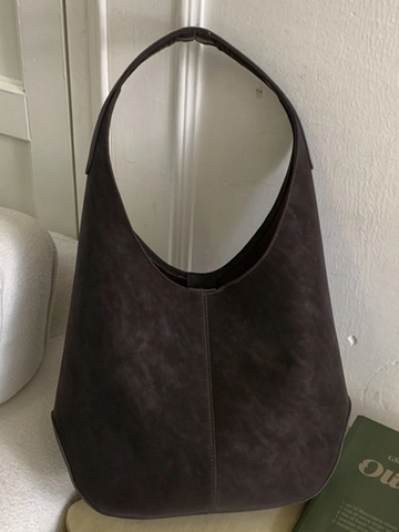 Retro Large Capacity Women PU Leather Hobo Shoulder Bag Simple Matte Underarm Tote Bag For Daily Commute Work Casual